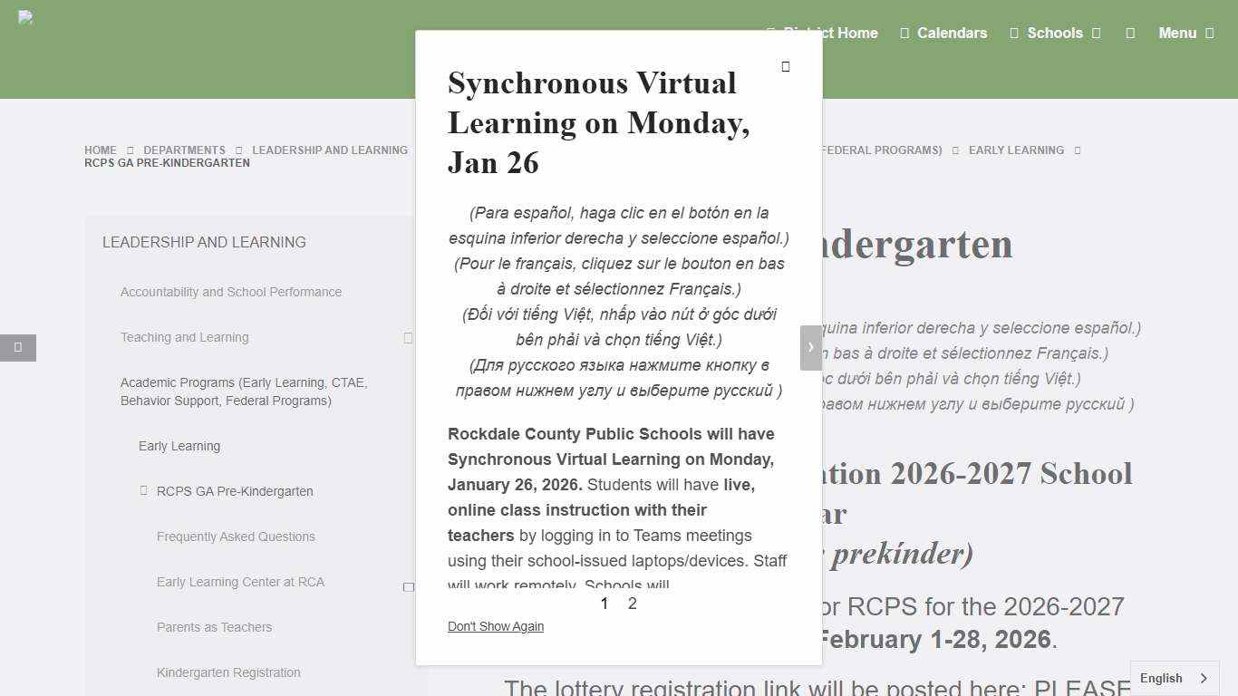 RCPS GA Pre-Kindergarten - Rockdale County Public Schools